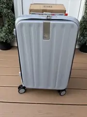 Hanke Lightweight Front Opening Carry-On 20 Inch, Aluminum Frame Silver TSA Lock