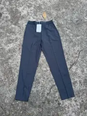 NWT COS 100% Cotton Men’s Pleated Pants Casual Trouser Gray 28 Expandable Waist