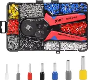 1700 PCS Ferrule Crimping Tool Kit Hexagonal Crimper Insulated Wire End Ferrules