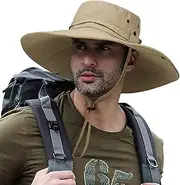 [PanPacSight] UPF 50+ Sun Hat with Wide Brim - Lightweight Safari Cap for Outdoor