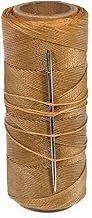 Waxed Sail Twine Kit with Needle - 2 Ounce in Brown or White - Whipping Rope Brown