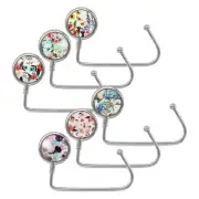 6 Pack Purse Hook Long Handbag Hanger for Table Desk Creatiee Portable Bag Ho...