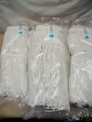 (6) ABCO, 20 OZ, White Yarn 4 Ply Rayon Mop Head RM-32020 Screw Type