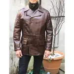 AERO LEATHER MARINER COAT BROWN HORSEHIDE 馬皮 短大衣