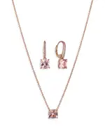 Nadri Bridesmaids Colored Stud Earrings & Pendant Necklace Set