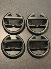 Nintendo Switch Joy Con Black Steering Racing Wheel Accessory Grips SET OF 4