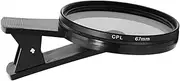 Phone Len CPL Filter, Phone Camera Len, with Clip,Professional for Smartphone, Polarizer Filter Clip on, 67mm