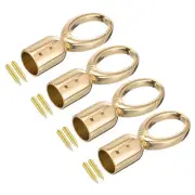 0.71" Cord End Cap Terminator Cord Finding for Tassel Jewelry Making, 4Pcs Gold
