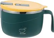 PRETYZOOM Insulated Instant Ramen Bowl with Leak Lid Food Grade for Easy Carrying Comfortable Handle for Hot Meals for Noodles Meal Prep