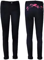 ジャクソン(Jacson) Jackson Rider Half Seat/Knee Patch Riding Shorts Pull on Riding Breeches Black/Hot Pink 160 584625 584625 [Parallel Import]