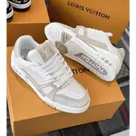 LV TRAINER 白鞋 LV LOUIS VUITTON 全白熱門潮流 NICE PRODUCT FULL BOX