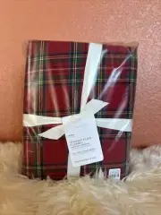 4pc Pottery Barn /KIDS/TEEN FLANNEL STEWART PLAID KING SIZE SHEET SET NEW