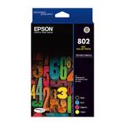 Epson 802 Black, Cyan, Magenta & Yellow Colour Pack