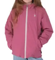 NEW Spyder Youth Girl's Full Zip Hooded Superlite Jacket Size Large (14/16)