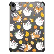 iPad mini (6th gen) iPad Impact Case Cute Corgi & Chuppy Unicorn Flying in the Sky with Lemon Banana Orange Tangerine - Cartoon Dog Kawaii Puppy with Magical Animal & Fruit