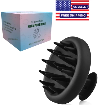 Shampoo Brush and Scalp Massager, Works as Head Massager for Stress Black