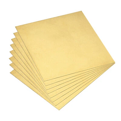 Brass Sheet 12 x H62 Metal Sheets Plates 2" Length x 2" Width x 0.024" Thickness