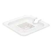 Vogue Clear Polycarbonate Notched Lid - GN 1/6