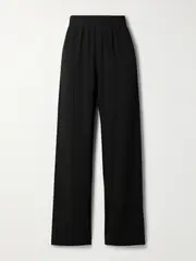 [FFORME] FFORME - Maud Crepe Wide-leg Pants - Black - medium medium Black