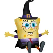 4ft Gemmy Airblown Nickelodeon Spongebob Squarepants in Witch Costume Inflatable