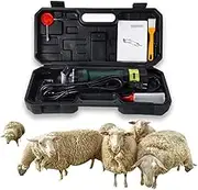 Electric Wool Shears Hair Clippers Pet, Easy Storage, 6 Speed Adjustable, Low Noise and Vibration, Not Harm Animal, Dark Green