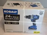 KOBALT Drill Driver Kit 0672823 24V Max Brushless Blue NEW!