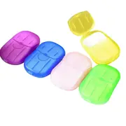 100pcs Portable Washing Slice Sheets Hand Bath Travel Scented Foaming Paper Soap