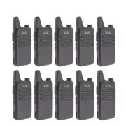 10PCS WLN KD-C1 Mini Radio UHF 400-470MHz Transceiver 16 Channel Two Way Radio