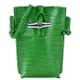 LONGCHAMP ROSEAU系列竹節鱷魚紋牛皮手機斜背包(綠)
