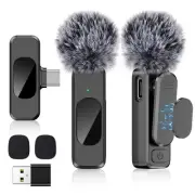 USB C Wireless Lavalier Microphone for Type-C,Android Phone,PC,Mini Microphon...