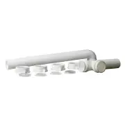 1-1/2" x 16" PVC End Outlet Tray Waste with End Outlet Baffle Tee