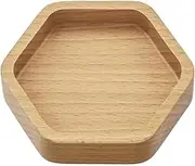 Alphax AP-913337 Small Plate, Wooden Beech, Hexagonal Small Bowl