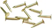 Merriway BH03485 EB 10 x 1mm (3/8 inch Long) Pins for Mini Hinges etc - Brass Plated, Pack of 100