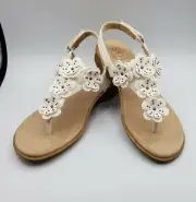 Womens Soul Naturalizer June White Back-Strap Sandals US 6.5 dressy pool beach