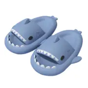 Unisex Shark Slides Non-Slip Novelty Open Toe Sandals Fashionable Cute Beach Slippers Indoor & Outdoor- Blue