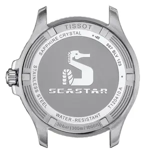 TISSOT 天梭 官方授權 Seastar 1000 海洋之星300米潛水錶 對錶 情侶手錶 母親節禮物 送禮推薦 T1204101104100+T1202101104100