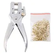 Leather Belt Hole Plier Eyelet Puncher Revolve Sewing Machine Setter Tool