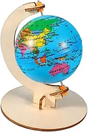 Wooden Earth Globe Craft Kit for Handmade Educational Globe for Classroom Home Enhances Creativity Motor Skills Interactive Learning Tool