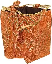 iplusmile Storage Drawstring Pocket Teacup Bag Candy Storage Portable Treats New Year Treats Cotton Fabric Drawstring Sachet Bag