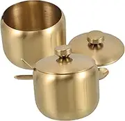 ELAYARD Stainless Steel Spice Jar Set Salt Sugar Containers Lids for Kitchen Camping Home Use