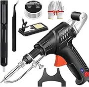 Internally Heated Industrial Laser Welding Tools, Multi-Function Soldering Iron Soldering Gun Set, 3 in 1 Handheld Industrial Laser Welding Machine Constant Temperature Fast Heating for Metal (Black)