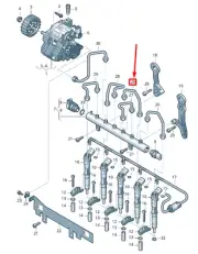 VOLKSWAGEN CRAFTER 2F MK1 Fuel Pressure Pipe 076130301 NEW GENUINE