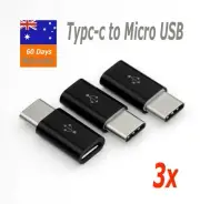 3x USB 3.1 Type-C Male to Micro USB Female Converter USB-C Cable Adapter Black