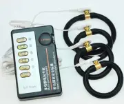 E-Stim Shock Pulse Penis Rings Plug Silicone Therapy Extender Aid Device+