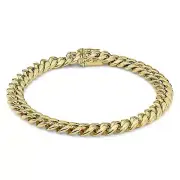 10k Gold Classic Miami Cuban Bracelet/Anklet (Semi-Solid)
