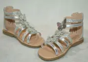 Jumping Beans Toddlers Girl's Sherbert Silver Gladiator Sandals - Size 7 NWB