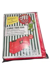 Christmas Tree Storage Bag 65" x 15" x 30" 5.5 ft Elf Stor 150 g RED w Handles