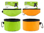 Large Portable Pet Dog Cat Foldable Feeding Bowl Camping Travel Food Water Feed