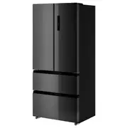 VINTERKALL French door fridge/freezer, IKEA 700 freestanding/black stainless steel, 341/171 l