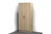 Wooden Cupboard 2 Doors Laundry Kitchen Pantry Broom Cabinet Storage Oak